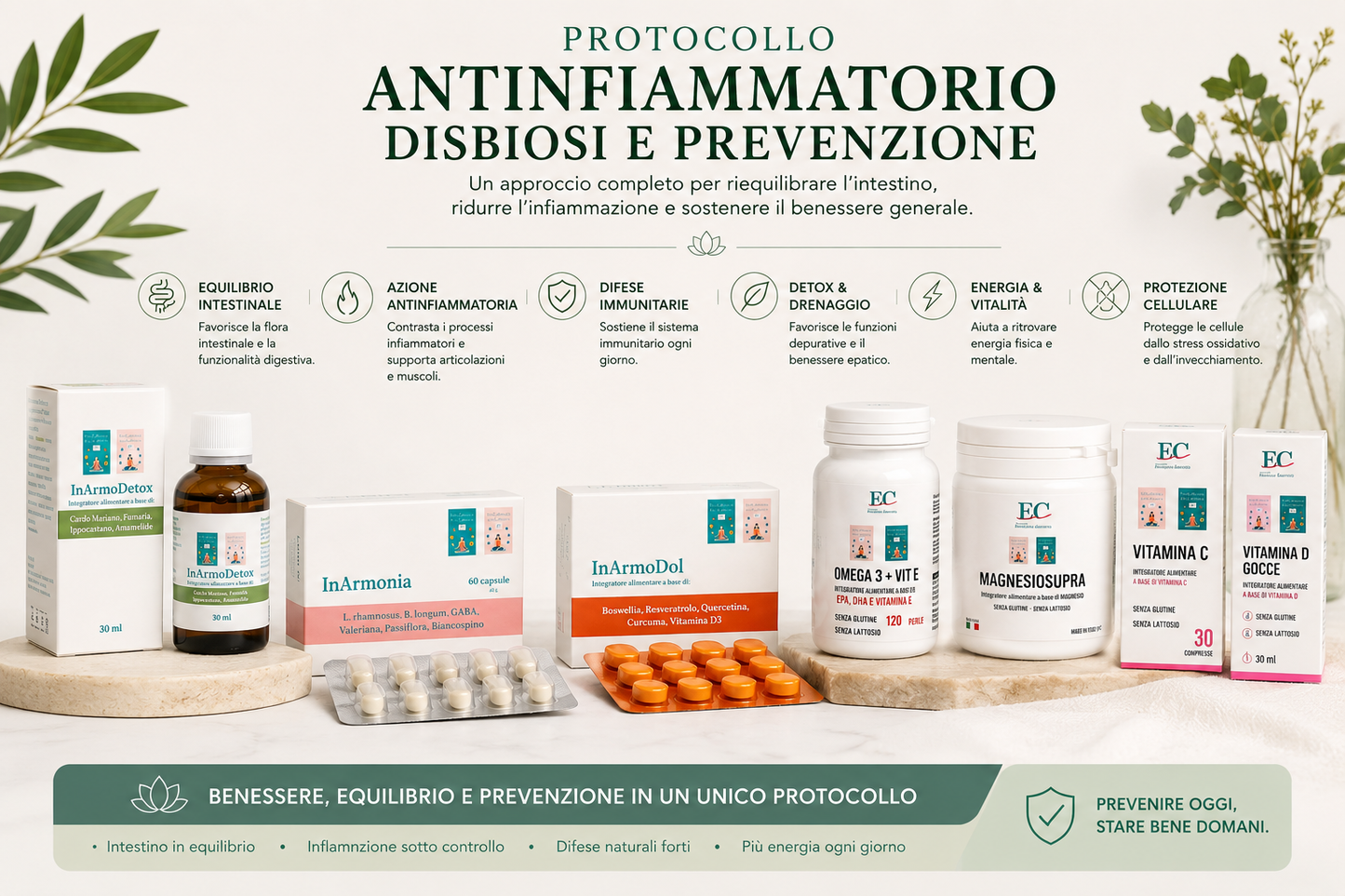 Protocollo Antinfiammatori, Disbiosi e prevenzione